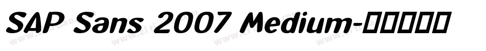 SAP Sans 2007 Medium字体转换